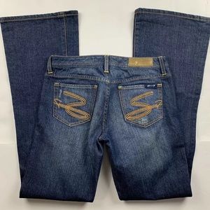 3/$45 Seven7 Jeans 28 X 33 Womens Flare Dark Wash